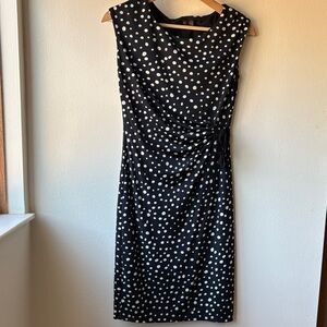 The Limited Polka Dot Rouched Black & White Dress Size XS